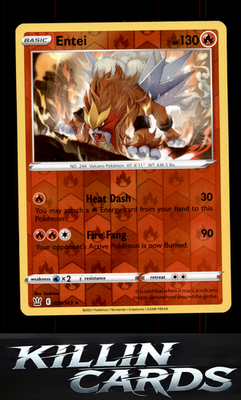 Reverse Holofoil Entei 020/163 Pokemon Holo Rare SWSH05: Battle Styles Card NM