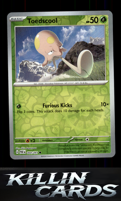 Reverse Holofoil Toedscool - 004/091 004/091 Pokemon Common SV: Paldean Fates Ca