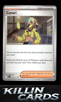 Canari - 185/217 185/217 Pokemon Uncommon ME: Ascended Heroes Card NM