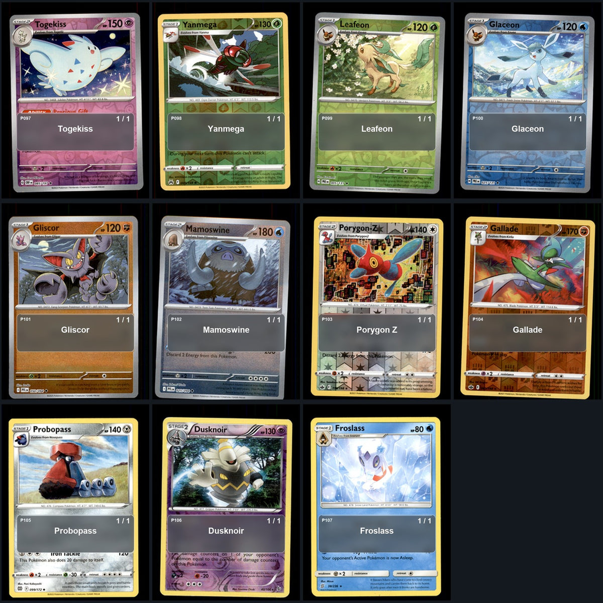 Pokemon TCG Generation 4 Pokemon Pokedex Set 105 Cards Collection
