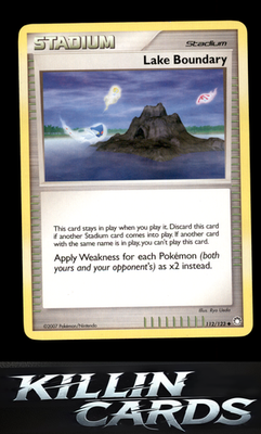 Lake Boundary 112/123 Pokemon Uncommon Mysterious Treasures Card LP