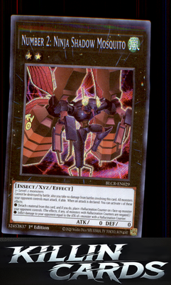 1st Edition Number 2: Ninja Shadow Mosquito BLCR-EN029 YuGiOh Secret Rare Battle