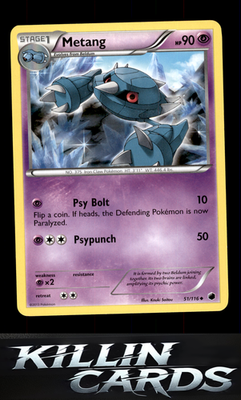 Metang 51/116 Pokemon Uncommon Plasma Freeze Card LP