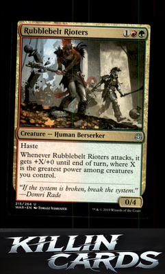 Rubblebelt Rioters 215 Magic U War of the Spark Card NM
