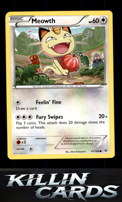Meowth 67/108 Pokemon Common XY - Roaring Skies Card NM
