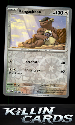Reverse Holofoil Kangaskhan 165/197 Pokemon Uncommon SV03: Obsidian Flames Card