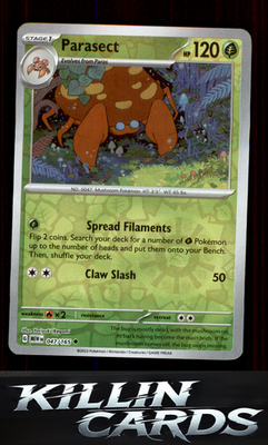 Reverse Holofoil Parasect 047/165 Pokemon Uncommon SV: Scarlet & Violet 151 Card