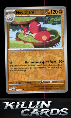 Reverse Holofoil Medicham 100/182 Pokemon Uncommon SV10: Destined Rivals Card NM
