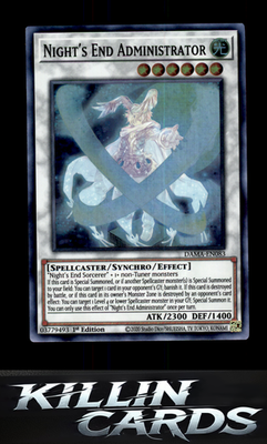 Night's End Administrator DAMA-EN083 YuGiOh Super Rare Dawn of Majesty Card NM