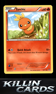 Torchic 12/111 Pokemon Common XY - Furious Fists Card LP