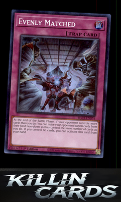 1st Edition Evenly Matched (Platinum Secret Rare) RA01-EN074 YuGiOh Platinum Sec