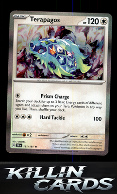 Terapagos 161/191 Pokemon Rare SV08: Surging Sparks Card NM