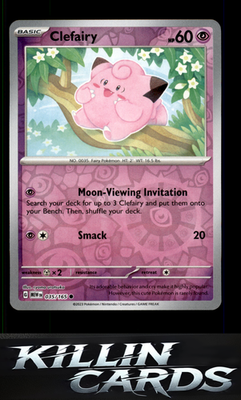 Reverse Holofoil Clefairy 035/165 Pokemon Common SV: Scarlet & Violet 151 Card N