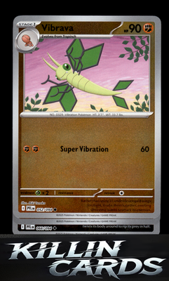 Reverse Holofoil Vibrava 052/094 Pokemon Common ME02: Phantasmal Flames Card NM