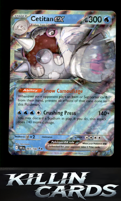 Cetitan ex - 065/182 065/182 Pokemon Double Rare SV10: Destined Rivals Card NM