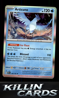 Articuno 144/165 Pokemon Rare SV: Scarlet & Violet 151 Card NM