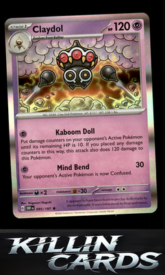 Claydol 095/197 Pokemon Rare SV03: Obsidian Flames Card NM