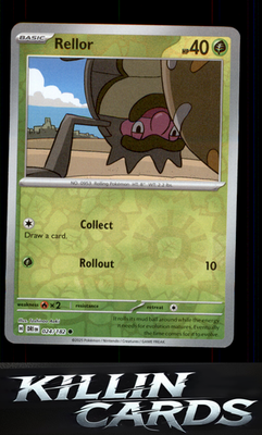 Reverse Holofoil Rellor 024/182 Pokemon Common SV10: Destined Rivals Card NM