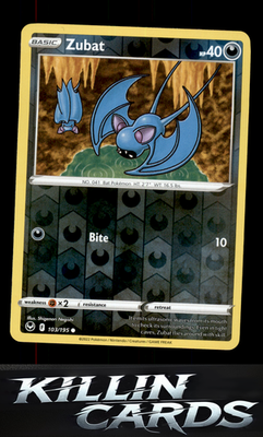 Reverse Holofoil Zubat 103/195 Pokemon Common SWSH12: Silver Tempest Card NM