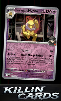 Reverse Holofoil Team Rocket's Hypno 080/182 Pokemon Uncommon SV10: Destined Riv
