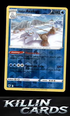 Reverse Holofoil Hisuian Avalugg 048/189 Pokemon Rare SWSH10: Astral Radiance Ca