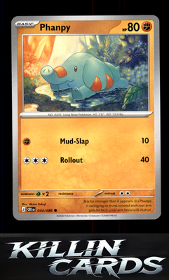 Phanpy 044/086 Pokemon Common ME04: Chaos Rising Card NM