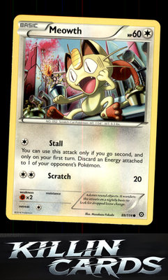 Meowth 88/114 Pokemon Common XY - Steam Siege Card NM