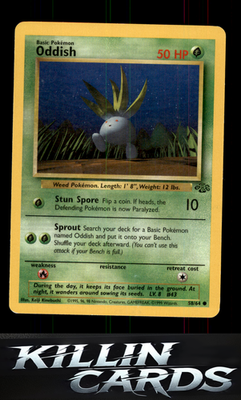 Oddish 58/64 Pokemon Common Jungle Card LP