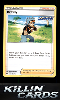 Brawly 131/198 Pokemon Uncommon SWSH06: Chilling Reign Card NM