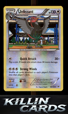 Unfezant (80) 80/108 Pokemon Uncommon XY - Roaring Skies Card NM