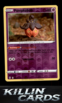 Reverse Holofoil Pumpkaboo 076/203 Pokemon Common SWSH07: Evolving Skies Card NM