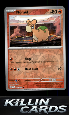 Reverse Holofoil Numel 011/091 Pokemon Common SV: Paldean Fates Card NM