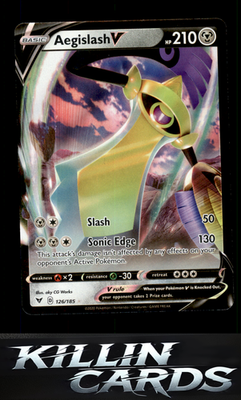 Aegislash V 126/185 Pokemon Ultra Rare SWSH04: Vivid Voltage Card NM