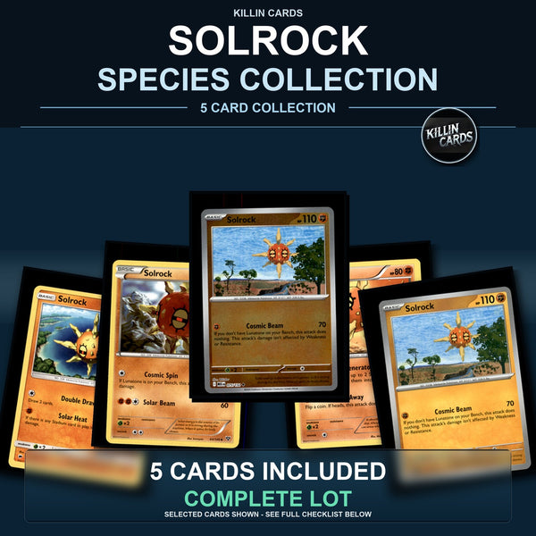Pokemon TCG Solrock Species Collection 5 Different Cards