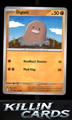 Diglett 050/165 Pokemon Common SV: Scarlet & Violet 151 Card NM