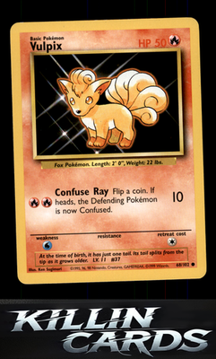 Vulpix 068/102 Pokemon Common Base Set Card LP