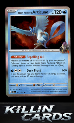 Team Rocket's Articuno 051/182 Pokemon Rare SV10: Destined Rivals Card NM