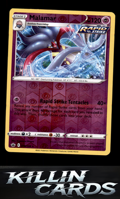Reverse Holofoil Malamar 070/198 Pokemon Rare SWSH06: Chilling Reign Card NM