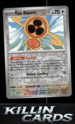 Reverse Holofoil Fan Rotom 085/131 Pokemon Common SV: Prismatic Evolutions Card