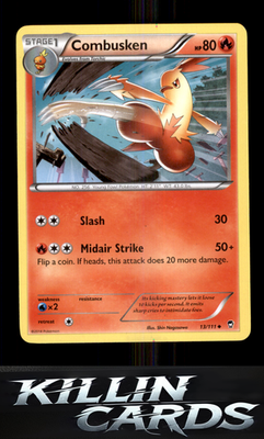 Combusken 13/111 Pokemon Uncommon XY - Furious Fists Card NM