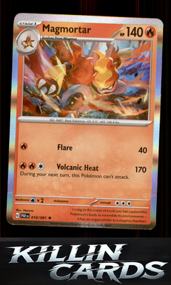Magmortar 010/091 Pokemon Rare SV: Paldean Fates Card NM