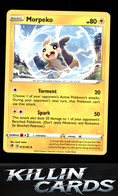 Morpeko 073/192 Pokemon Uncommon SWSH02: Rebel Clash Card NM
