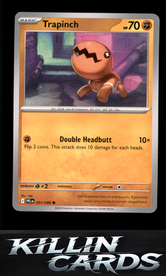 Trapinch 051/094 Pokemon Common ME02: Phantasmal Flames Card NM