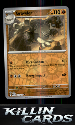 Reverse Holofoil Graveler 075/165 Pokemon Uncommon SV: Scarlet & Violet 151 Card