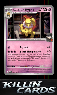 Team Rocket's Hypno 080/182 Pokemon Uncommon SV10: Destined Rivals Card NM