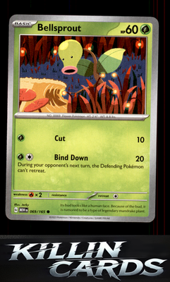 Bellsprout 069/165 Pokemon Common SV: Scarlet & Violet 151 Card NM