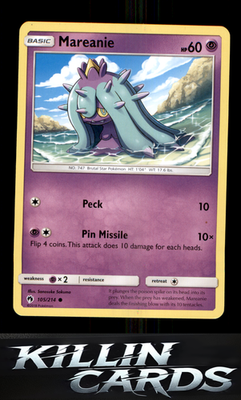 Mareanie (105) 105/214 Pokemon Common SM - Lost Thunder Card NM
