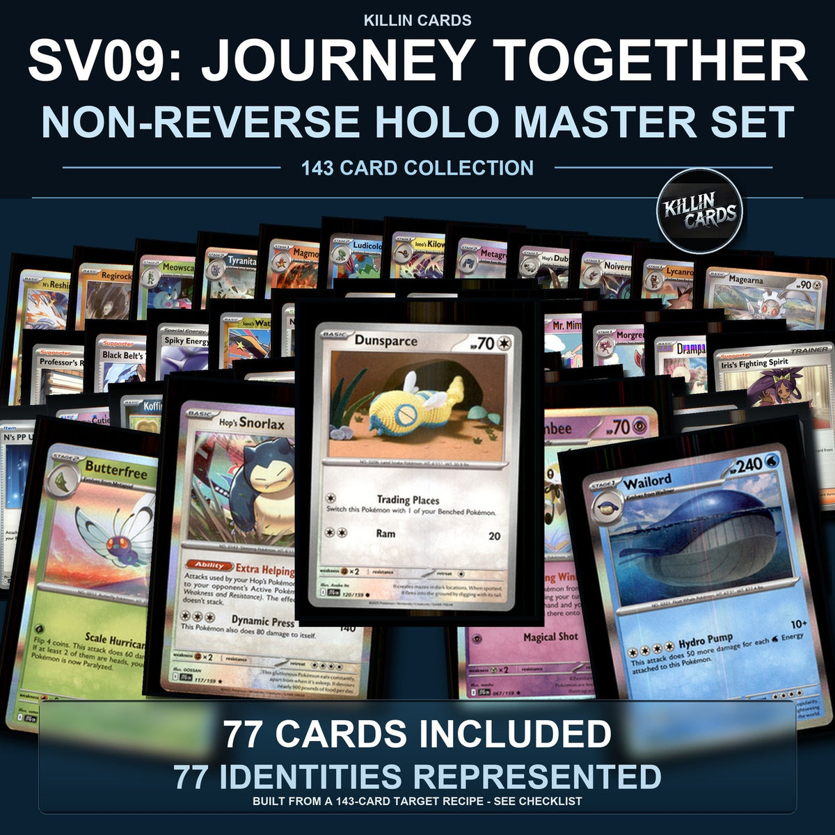 Pokemon TCG SV09: Journey Together C/UC/R Standard Set 77 Cards