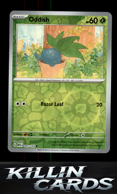 Reverse Holofoil Oddish 043/165 Pokemon Common SV: Scarlet & Violet 151 Card NM