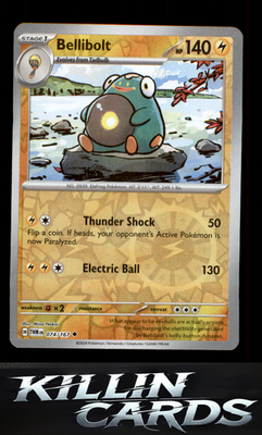 Reverse Holofoil Bellibolt 074/167 Pokemon Uncommon SV06: Twilight Masquerade Ca